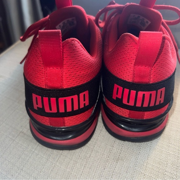 Puma Axelion Red/Black Running Shoes Sneakers Men's Size 7C 376196-01 - Picture 4 of 12